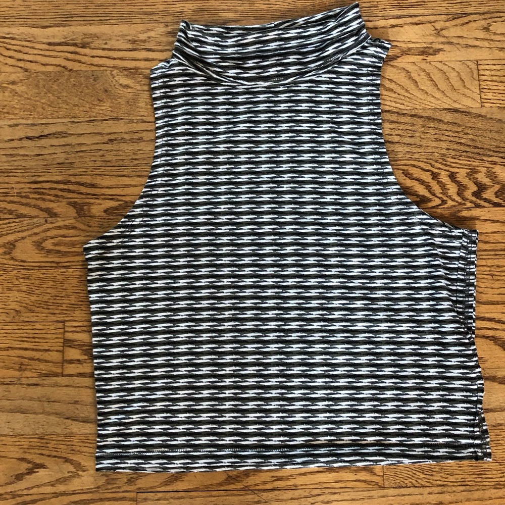 Free People Printed Turtleneck Top Size M